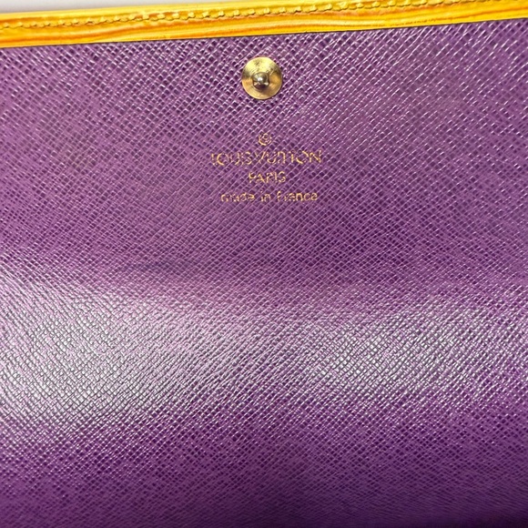 Louis Vuitton Yellow and Purple Epi Sarah Leather Long Wallet | Full Inclusion - Picture 9 of 10